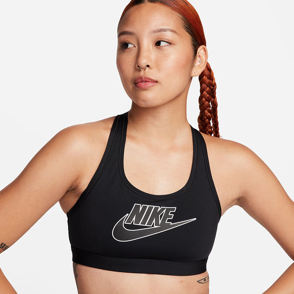 Nike Women's Swoosh Medium Support Padded Logo Sports Bra