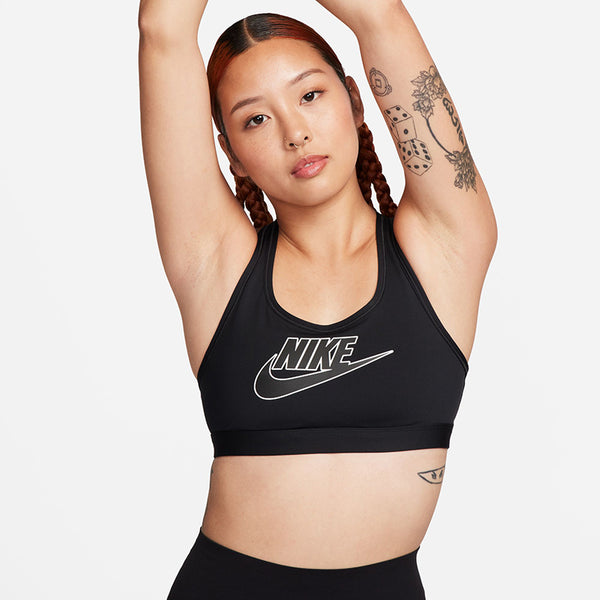 Nike Women's Swoosh Medium Support Padded Logo Sports Bra