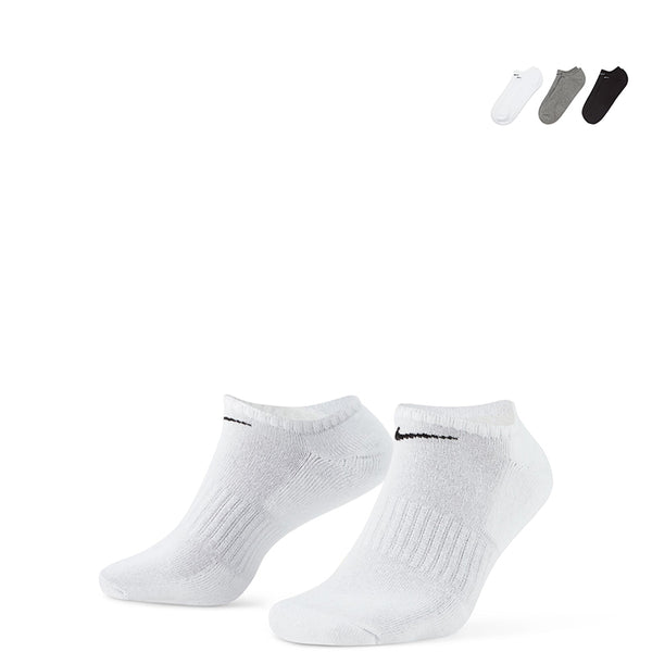 Nike Unisex Everyday Cushioned Training No-Show Socks (3 Pairs)