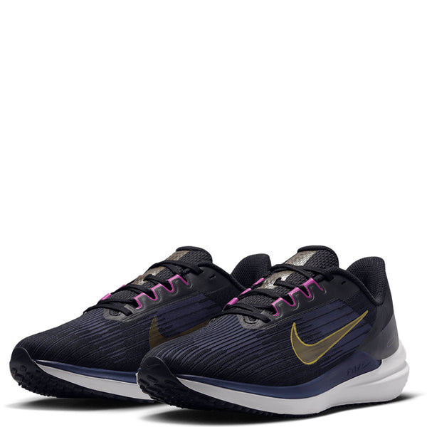 Nike Air Winflo 9 'Black Gold Suede' DD6203-007 US 8½